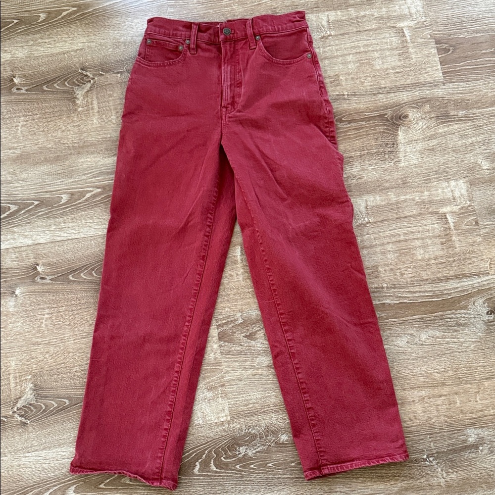 Madewell Perfect Vintage Wide Leg Jean- Brick Red